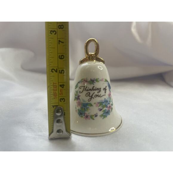 VINTAGE 1979 ENESCO BONE CHINA BELL "To My Love" ROSE FLOWERS - Picture 7 of 7